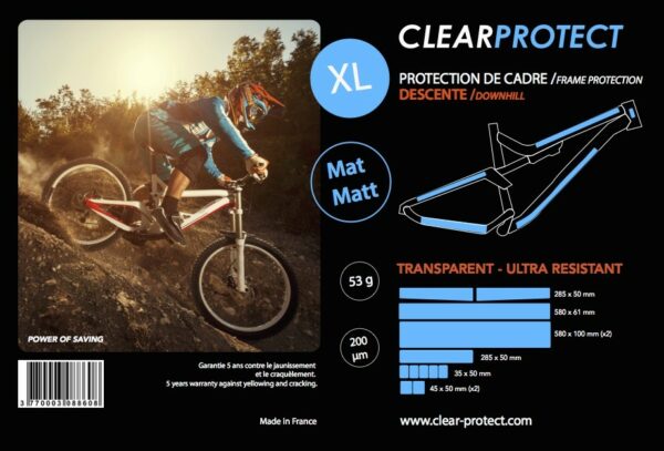 Película protectora para quadro de bicicleta Clear Protect XL Matte