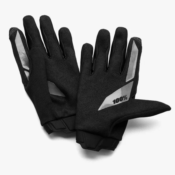 Luvas de Ciclismo 100% Ridecamp Preto Cinza L - Image 2