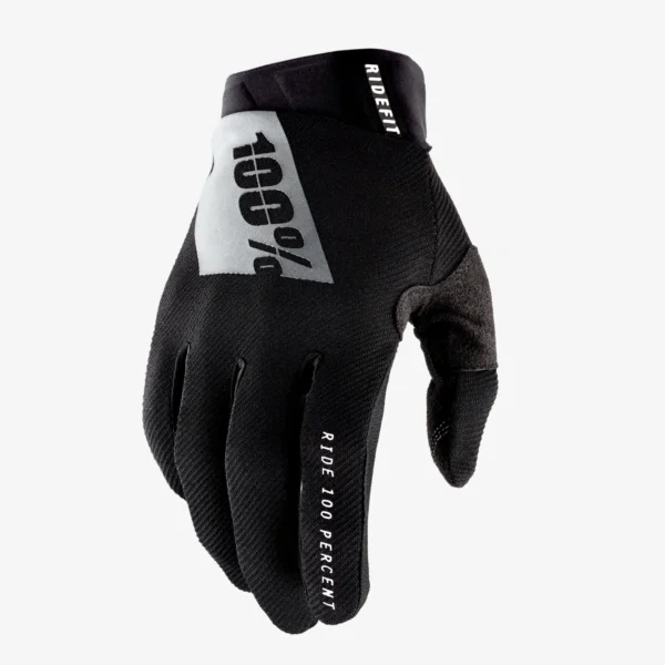 Luvas de Ciclismo 100% Ridefit Preto Branco M