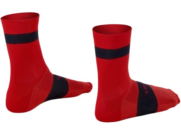 Meias de Ciclismo Trek Race Quarter Vermelho Víbora XL 45-47 - Image 2