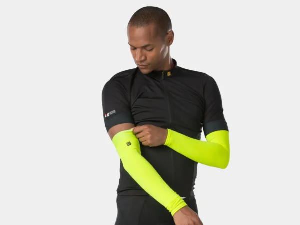 Manguitos Térmicos para Ciclismo Bontrager S Amarelo Radioativo