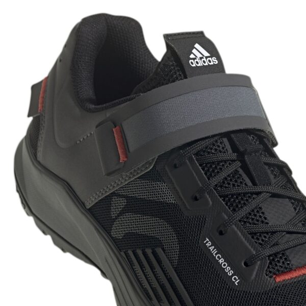 Sapato BTT Adidas Five Ten Trailcross Clip-in Preto Cinza Vermelho 44 - Image 6